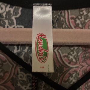 Kendra Pink and Black Paisley Top